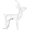 vidaXL Rennes de Noël 3 pcs Blanc chaud 76x42x87 cm