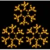vidaXL Flocons de neige de Noël avec LED 3 pcs Blanc chaud 38x37 cm