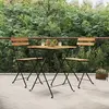 vidaXL Ensemble de bistro pliable 3 pcs Bois de teck massif et acier