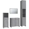 vidaXL Ensemble de meubles de salle de bain 4 pcs Sonoma gris