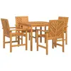 vidaXL Ensemble de jardin 5 pcs Marron 90 x 90 x 74 cm Acacia massif