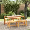 vidaXL Ensemble de jardin 3 pcs brun 150 x 90 x 74 cm Acacia massif