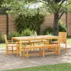vidaXL Ensemble de salle à manger pour jardin 5 pcs Marron