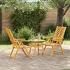 vidaXL Ensemble bistro de jardin 3 pcs Marron Bois d'acacia massif