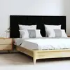 vidaXL Tête de lit murale Noir 166x3x60 cm Bois massif de pin