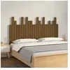 vidaXL Tête de lit murale Marron miel 146,5x3x80 cm Bois massif de pin