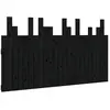 vidaXL Tête de lit murale Noir 146,5x3x80 cm Bois massif de pin