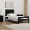 vidaXL Tête de lit murale Noir 95,5x3x60 cm Bois massif de pin