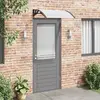 vidaXL Deurluifel 100x75 cm polycarbonaat zwart en transparant153588