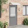 vidaXL Deurluifel 100x75 cm polycarbonaat grijs en transparant153589