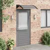 vidaXL Vidaxl Auvent De Porte Noir 100x75 Cm Polycarbonate