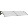 vidaXL Vidaxl Auvent De Porte Gris 150x75 Cm Polycarbonate