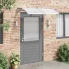 vidaXL Auvent de porte Gris 150x100 cm Polycarbonate