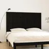 vidaXL Tête de lit murale Noir 185x3x110 cm Bois massif de pin