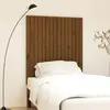 vidaXL Tête de lit murale Marron miel 95,5x3x110 cm Bois massif de pin