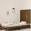 vidaXL Tête de lit murale Marron miel 95,5x3x90 cm Bois massif de pin