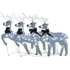 vidaXL Rennes de Noël 4 pcs Blanc 80 LED