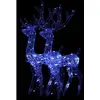 vidaXL Décorations de Noël de renne Acrylique 2 pcs 120 cm Bleu