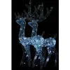 vidaXL Décorations de Noël de renne Acrylique 2 pcs 120 cm Blanc froid