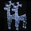 vidaXL Décorations de Noël de renne 2 pcs 60x16x100 cm Acrylique