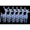 vidaXL Rennes de Noël 6 pcs 240 LED Blanc froid Acrylique