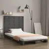 vidaXL Tête de lit murale Gris 106x3x91,5 cm Bois massif de pin
