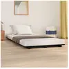 vidaXL Cadre de lit Noir 90x190 cm Bois de pin massif