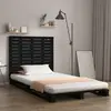 vidaXL Tête de lit murale Noir 126x3x91,5 cm Bois massif de pin