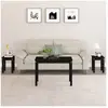 vidaXL Tables gigognes 3 pcs Noir Bois de pin massif
