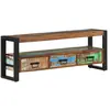 vidaXL Meuble TV 120x30x45 cm Bois massif de récupération