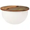 vidaXL Table basse blanc 50x27 cm bois de récupération massif