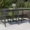 vidaXL Table de jardin gris 203,5x90x110 cm bois massif de pin