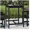 vidaXL Table de jardin noir 82,5x82,5x110 cm bois massif de pin