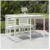 vidaXL Table de jardin blanc 159,5x82,5x110 cm bois massif de pin