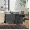 vidaXL Ensemble de boîtes de jardin 3 pcs gris bois de pin massif