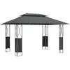 vidaXL Belvédère avec toit anthracite 400x300x270 cm acier