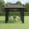 vidaXL Belvédère avec parois latérales anthracite 300x300x270 cm acier