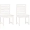 vidaXL Chaises de jardin 2 pcs blanc 40,5x48x91,5cm bois massif de pin