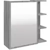 vidaXL Armoire à miroir de salle de bain Sonoma gris 62,5x20,5x64 cm