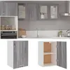 Vidaxl armoire suspendue sonoma gris 39,5x31x60 cm bois d'ingénierie