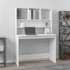 vidaXL Bureau avec étagères Blanc 102x45x148 cm Bois d'ingénierie