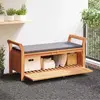 vidaXL Banc de rangement de jardin avec coussin 126 cm Bois d'acacia