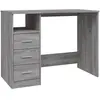 vidaXL Bureau avec tiroirs Sonoma gris 102x50x76 cm Bois d'ingénierie