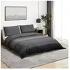 vidaXL Ensemble de housse de couette gris foncé 200x200 cm Coton