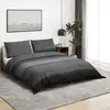 vidaXL Ensemble de housse de couette gris foncé 240x220 cm Coton
