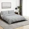 vidaXL Ensemble de housse de couette Gris 260x240 cm Coton