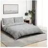 vidaXL Ensemble de housse de couette Gris 200x200 cm Coton