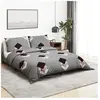 vidaXL Ensemble de housse de couette Gris 200x200 cm Coton