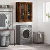 vidaXL Armoire murale chêne fumé 69,5x34x90 cm