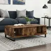 vidaXL Table basse chêne fumé 104x60x35 cm bois d'ingénierie